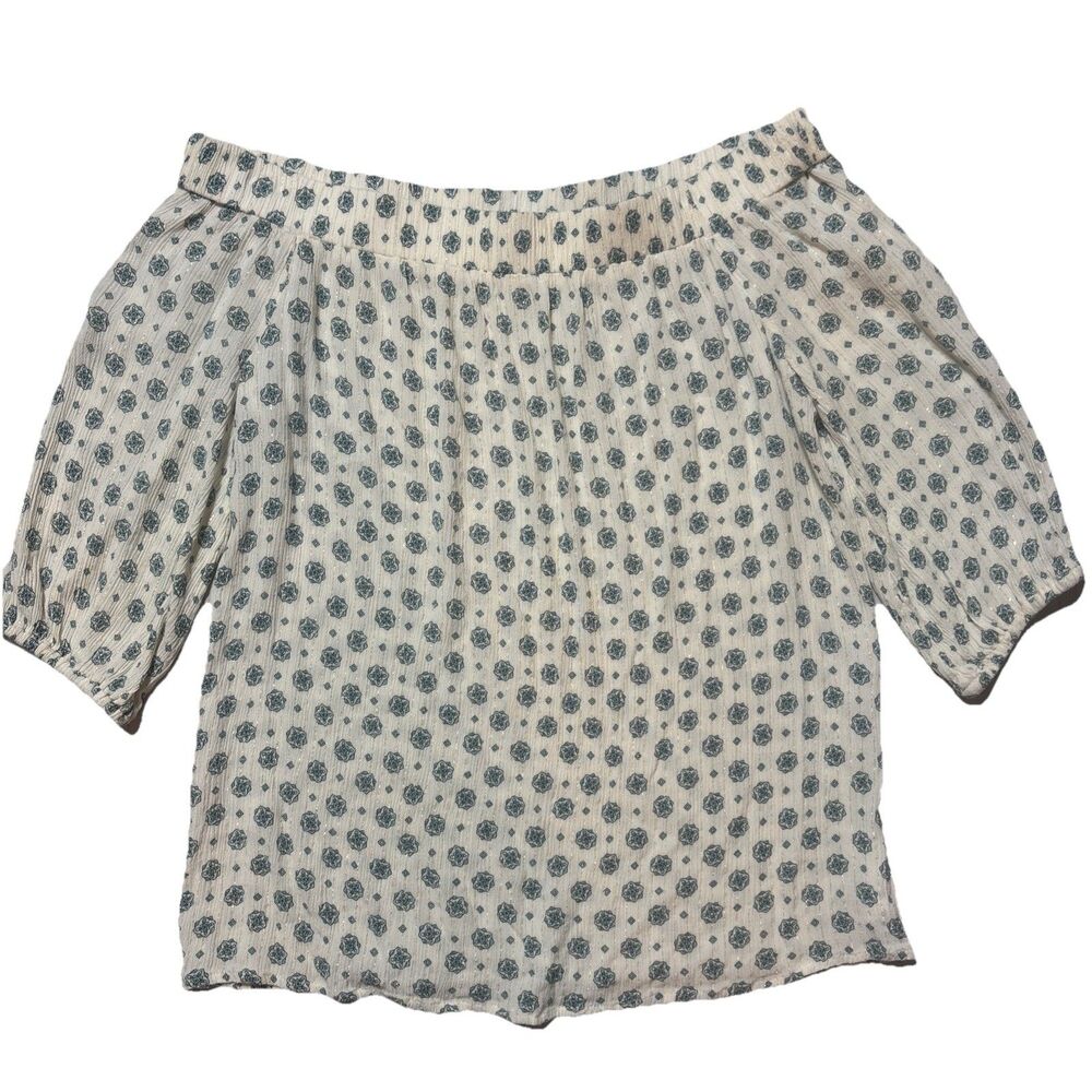 Michael Kors Womens Large Of The Shoulder Boho Blouse Hippie